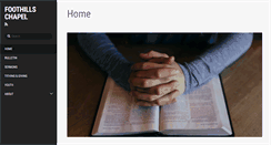 Desktop Screenshot of foothillschapelchurch.com